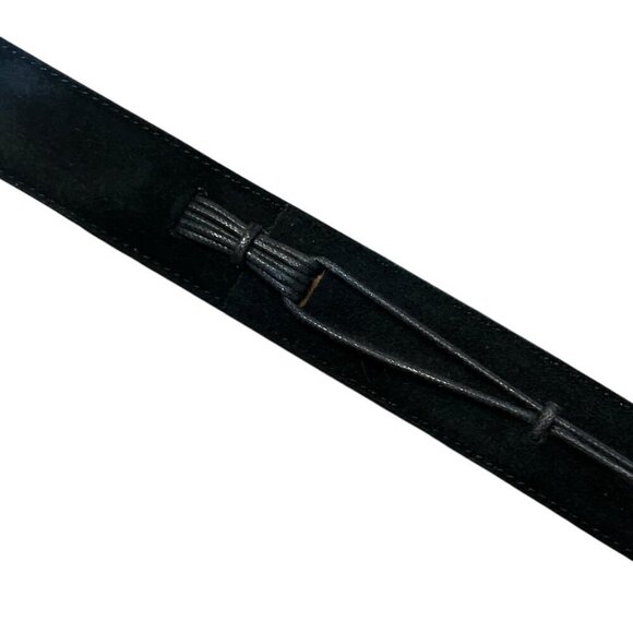 Giorgio Armani Vintage Black Suede Leather Detail Fashion Belt Size 32 main image 3